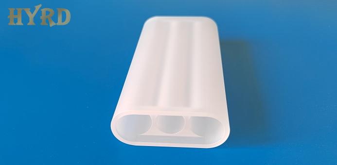 New Version Quartz Frosted Triple Bore Quartz Flow Tube