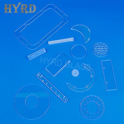 Custom Shapes Transparent Quartz Plates