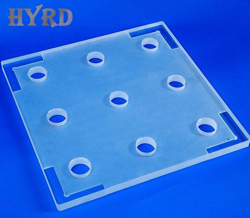 CNC Machined Pattern Quartz Glass Sheets