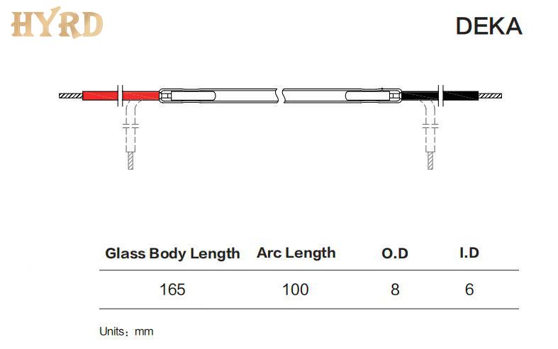 Flash lamp dimension for Deka machine