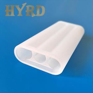 New Version Quartz Frosted Triple Bore Quartz Flow Tube